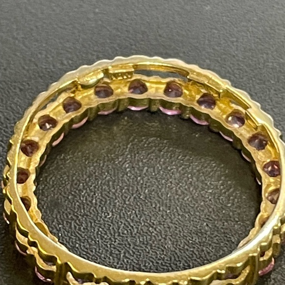 Gold 14K pink sapphire pendant - Picture 6 of 8